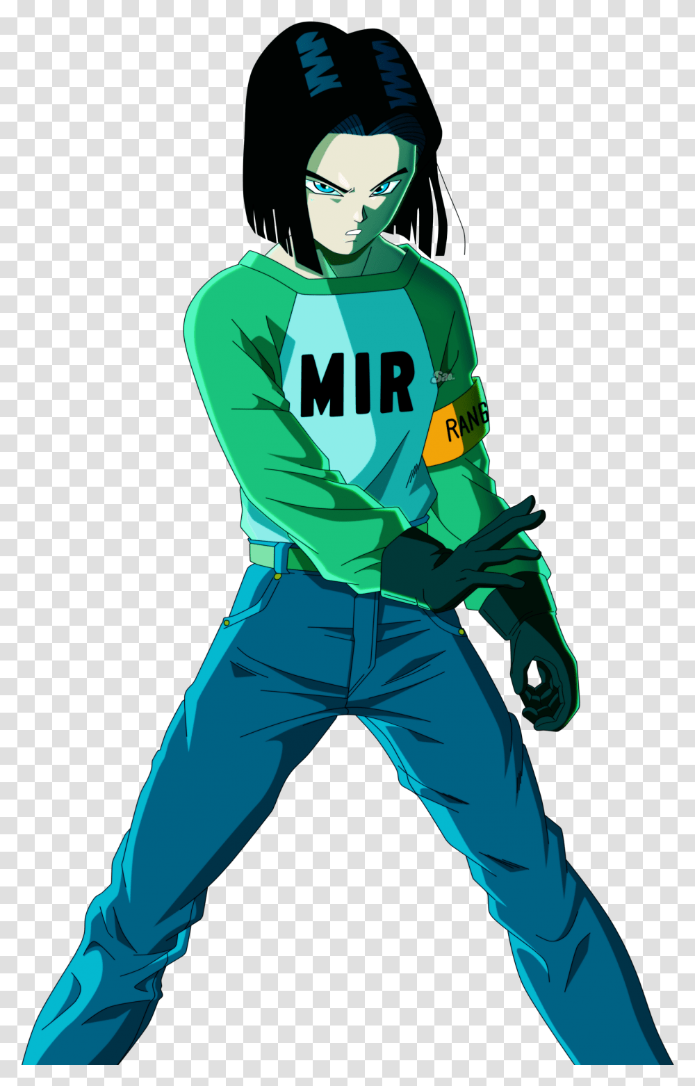Android Android 17 Dragon Ball Super, Sleeve, Clothing, Apparel, Long Sleeve Transparent Png