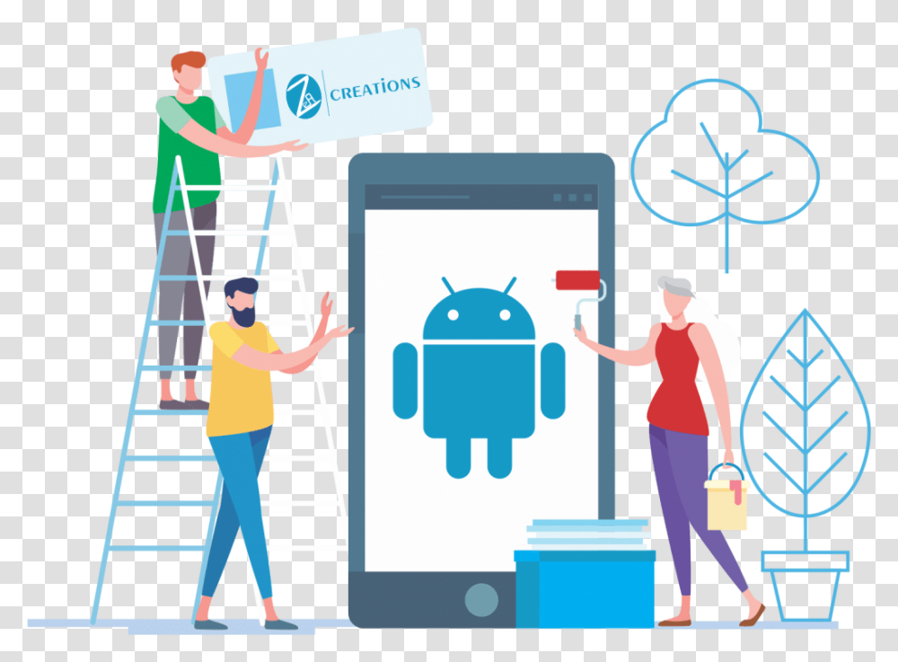 Android App Development Comapny Gurgaon Android Phone Vector, Person, People, Number Transparent Png