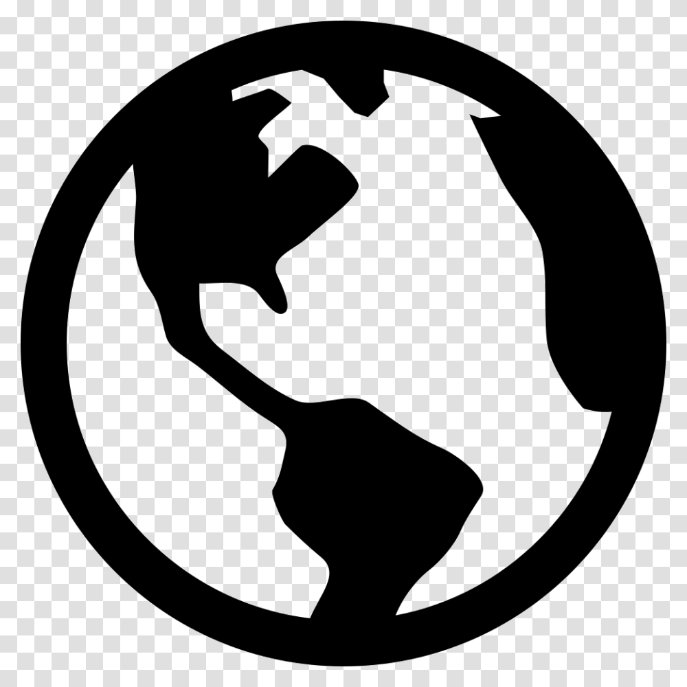Android Globe Symbol For A Geographer, Stencil, Logo, Trademark, Label Transparent Png