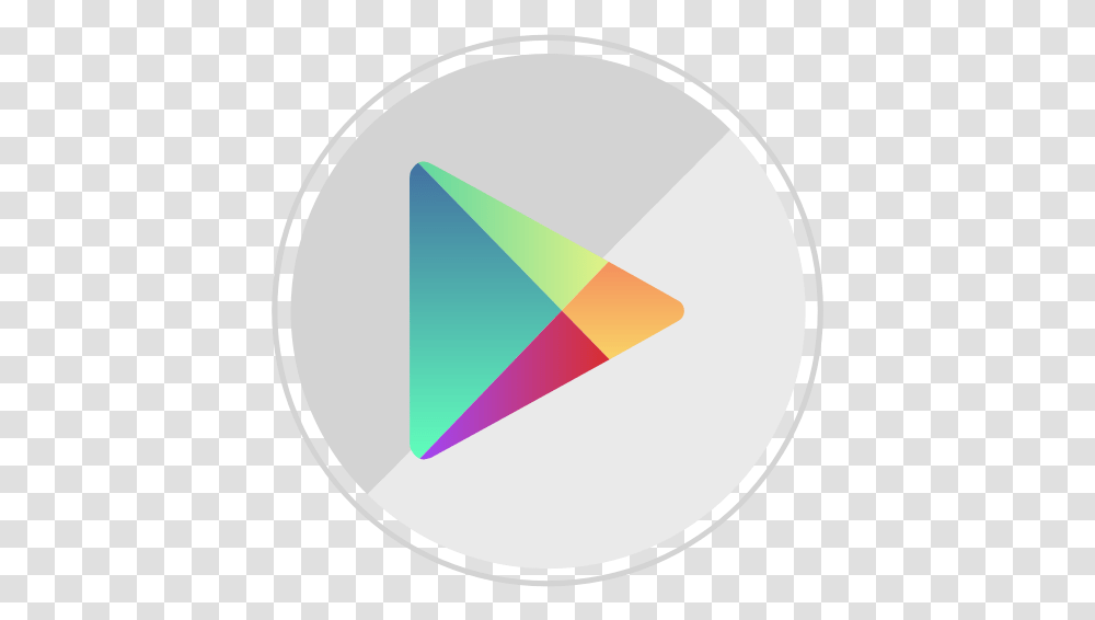 Android Google Googleplay Market Online Shopping Store Google Play Circle Icon, Triangle, Tape,  Transparent Png