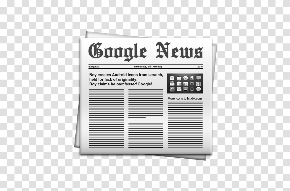 Android, Icon, Newspaper, Menu Transparent Png