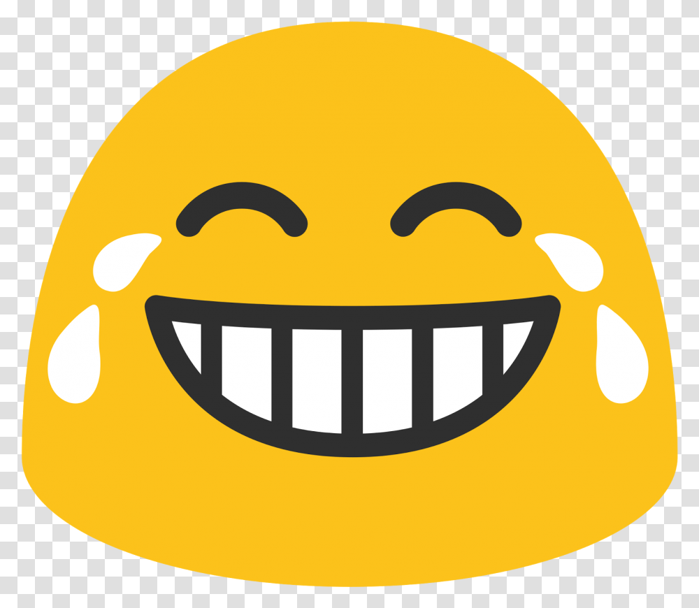 Android Laughing Crying Emoji, Label, Ball, Cake Transparent Png