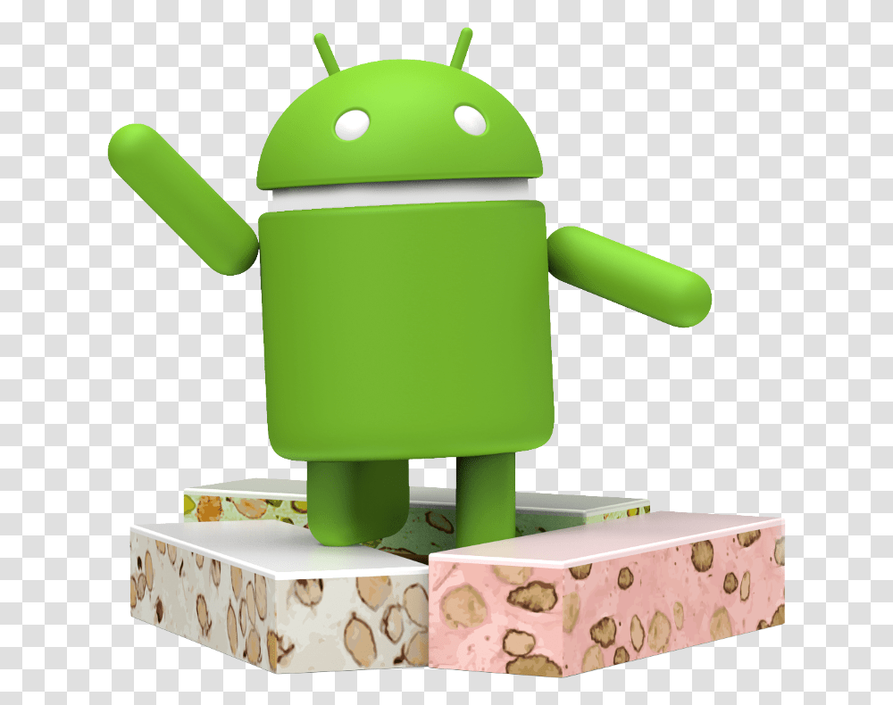 Android Nougat Logo, Toy, Robot, Figurine, Green Transparent Png