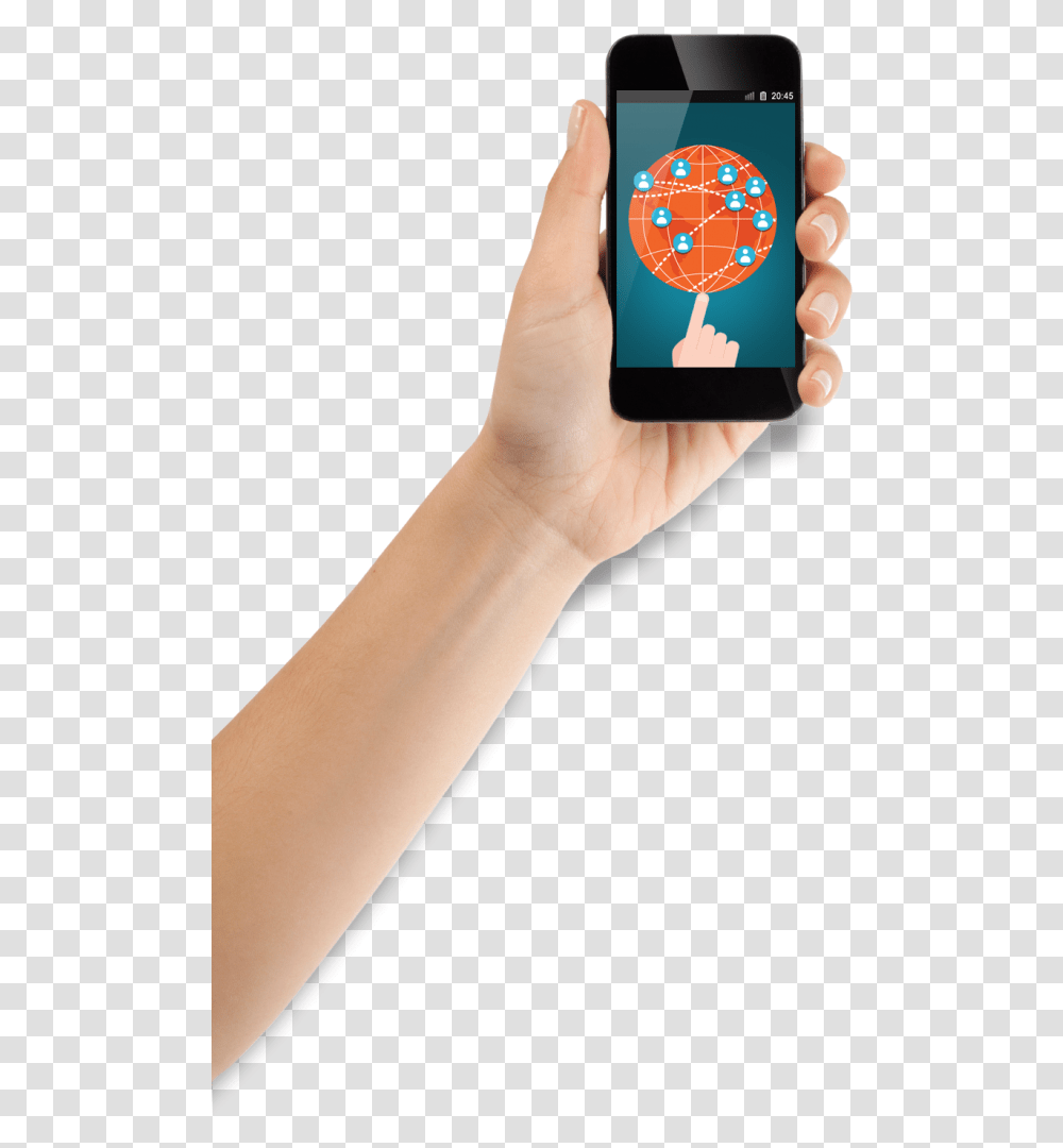 Android Phone Arm Holding Phone Hand Arm Holding Phone, Mobile Phone, Electronics, Cell Phone, Person Transparent Png