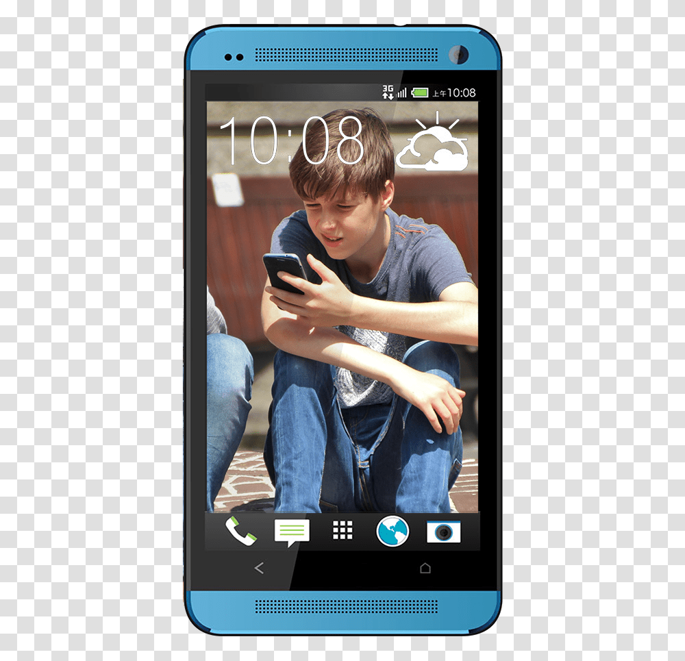 Android Phone Young Boys With Mobile, Pants, Person, Mobile Phone Transparent Png