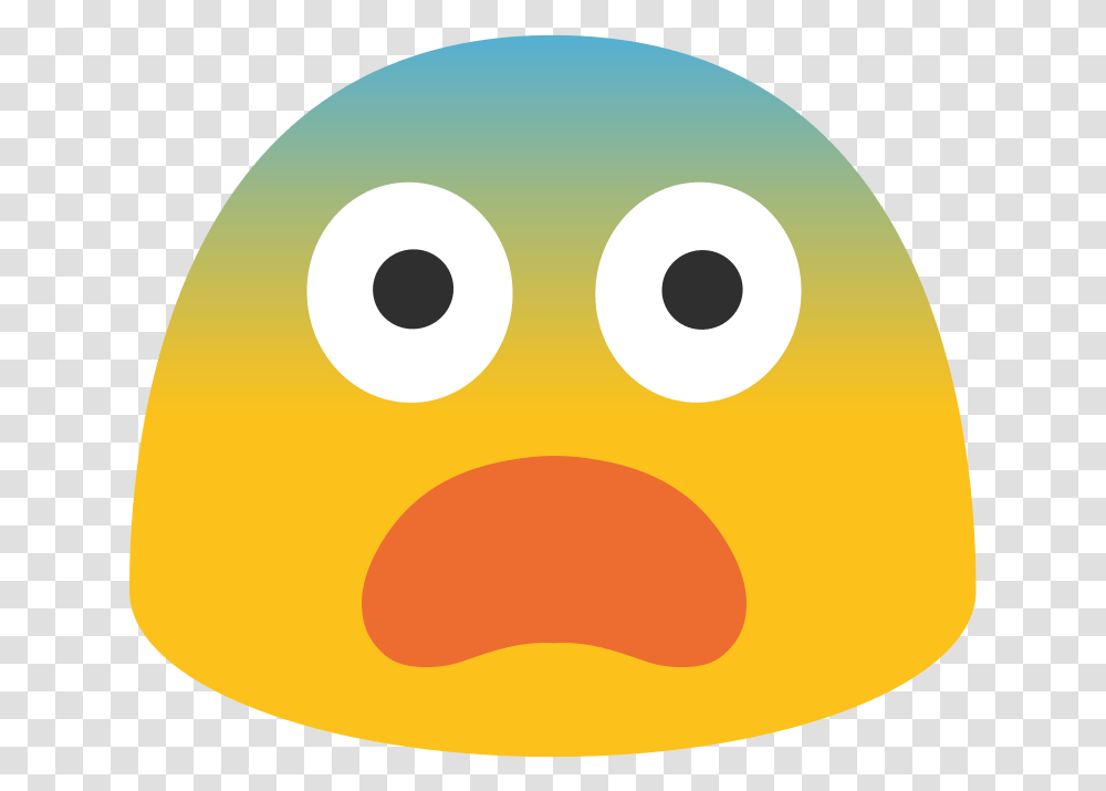 Android Scared Emoji, Disk, Pac Man, Food, Pillow Transparent Png