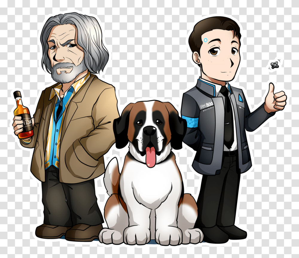 Android Son Hard Boiled Eccentric Police Lieutenant Detroit Become Human Connor And Sumo, Person, Doctor, Canine, Mammal Transparent Png