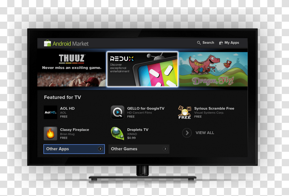 Android Tv App Market, Monitor, Screen, Electronics, Display Transparent Png