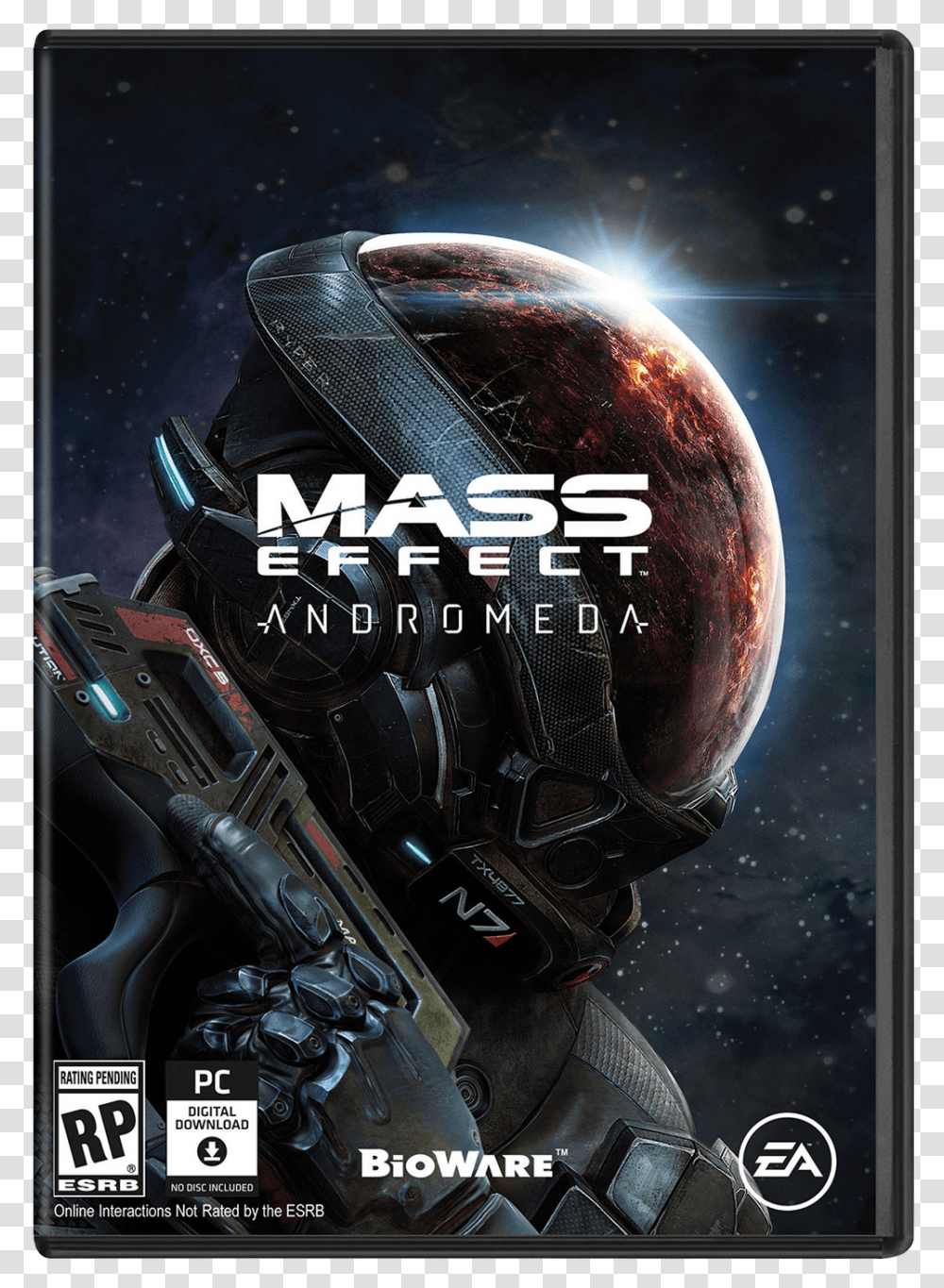 Andromeda Release Date Announced Mass Effect Andromeda Box Art, Helmet, Apparel, Gun Transparent Png