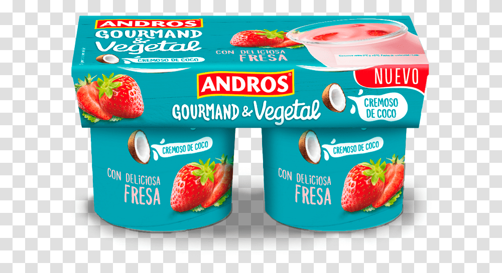 Andros France, Strawberry, Fruit, Plant, Food Transparent Png