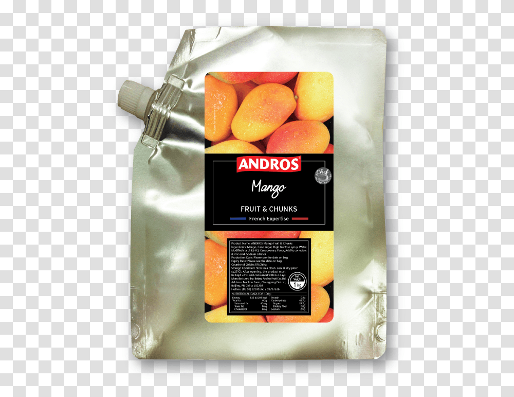 Andros Mango Fruit Chunks Doypack 1kg Andros Fruit And Chunks, Plant, Food, Produce, Cooker Transparent Png