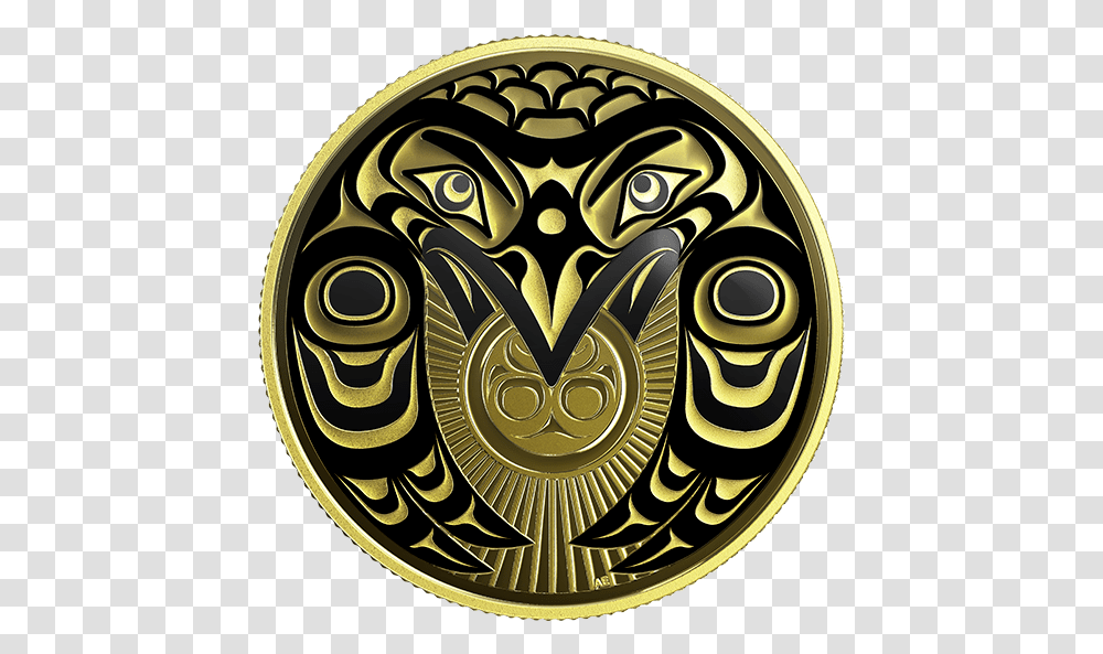 Andy Everson Raven Mint, Bronze, Emblem, Rug Transparent Png