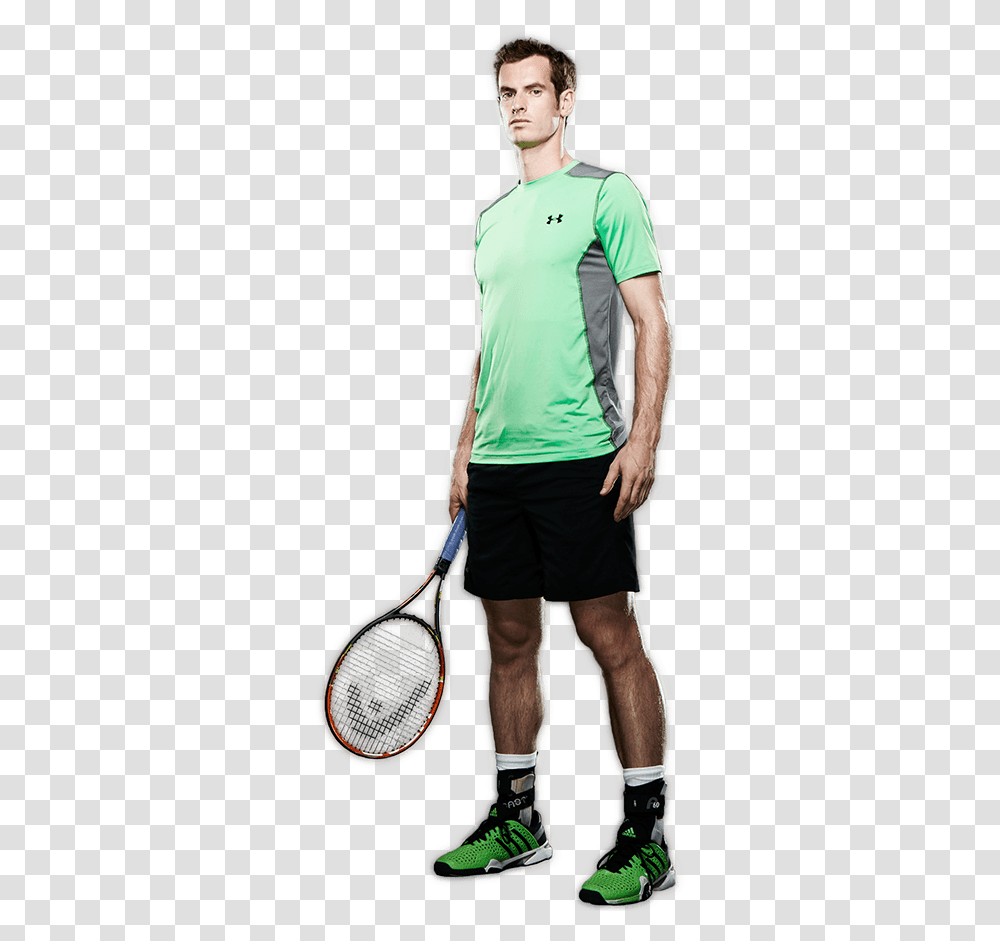 Andy Murray Standing Clip Arts Man Holding Tennis Racket, Person, Human, Apparel Transparent Png