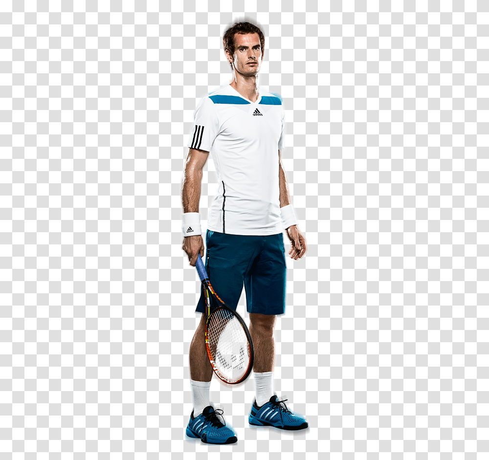Andy Murray Tennis, Person, Tennis Racket, Shoe Transparent Png