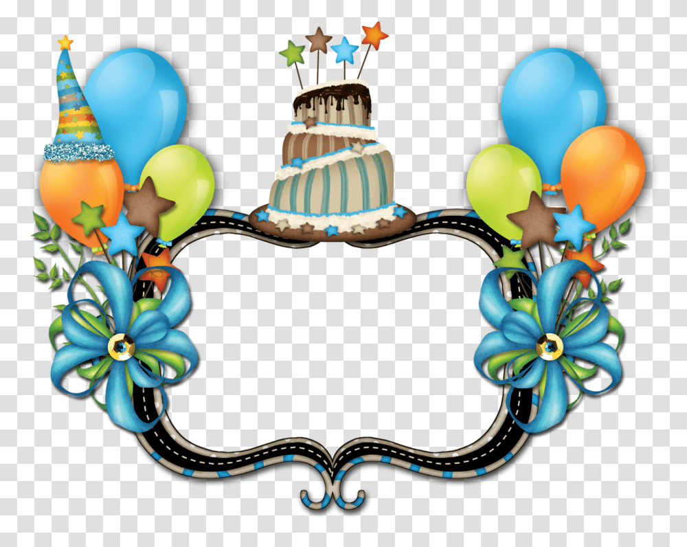 Anelia Celebration Frames Celebrations, Balloon, Cake, Dessert, Food Transparent Png