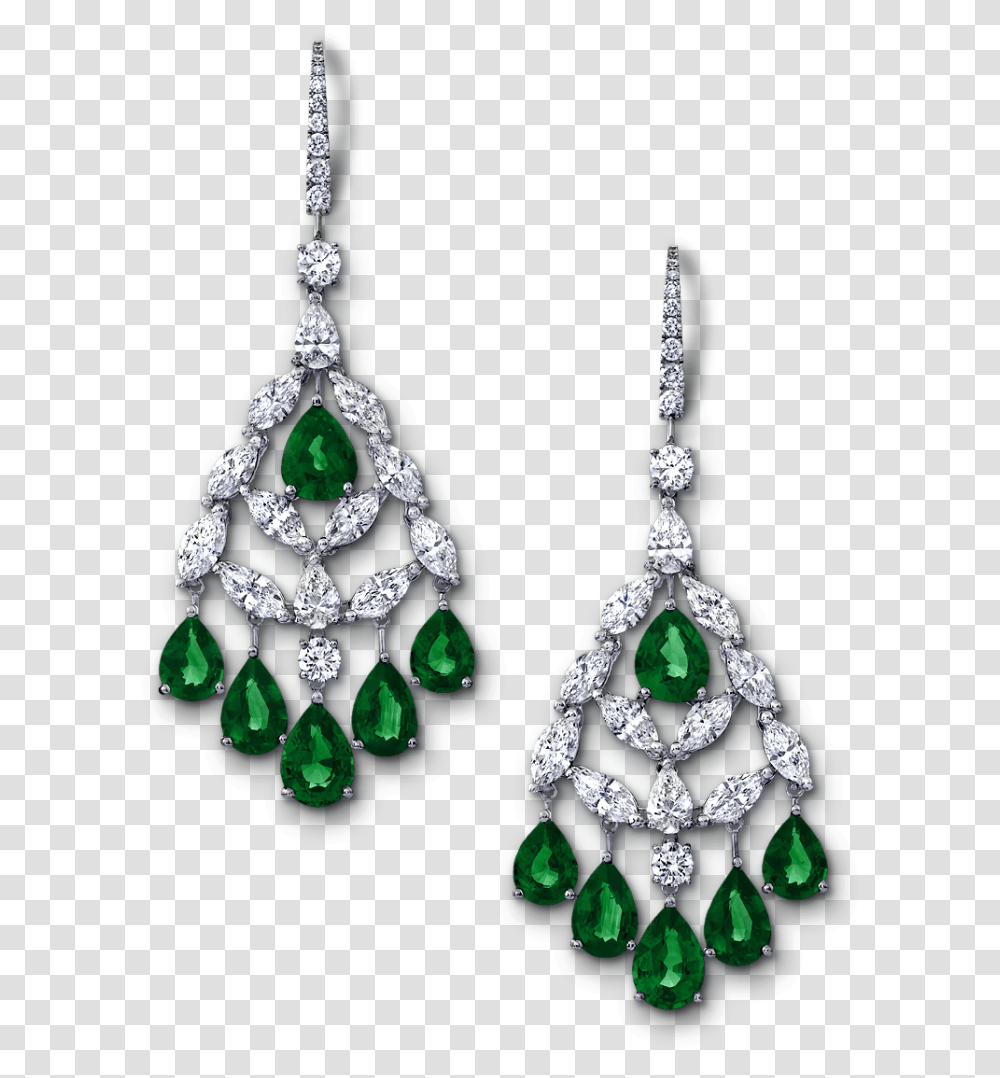Angara Chandelier Emerald Dangle Earrings With Diamond File Diamond Earrings, Jewelry, Accessories, Accessory, Gemstone Transparent Png