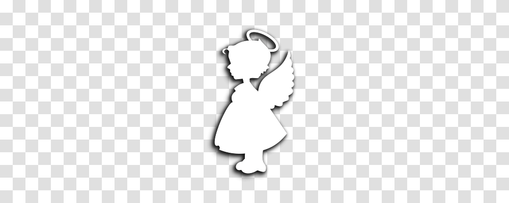Angel Person, Stencil, Human, Silhouette Transparent Png