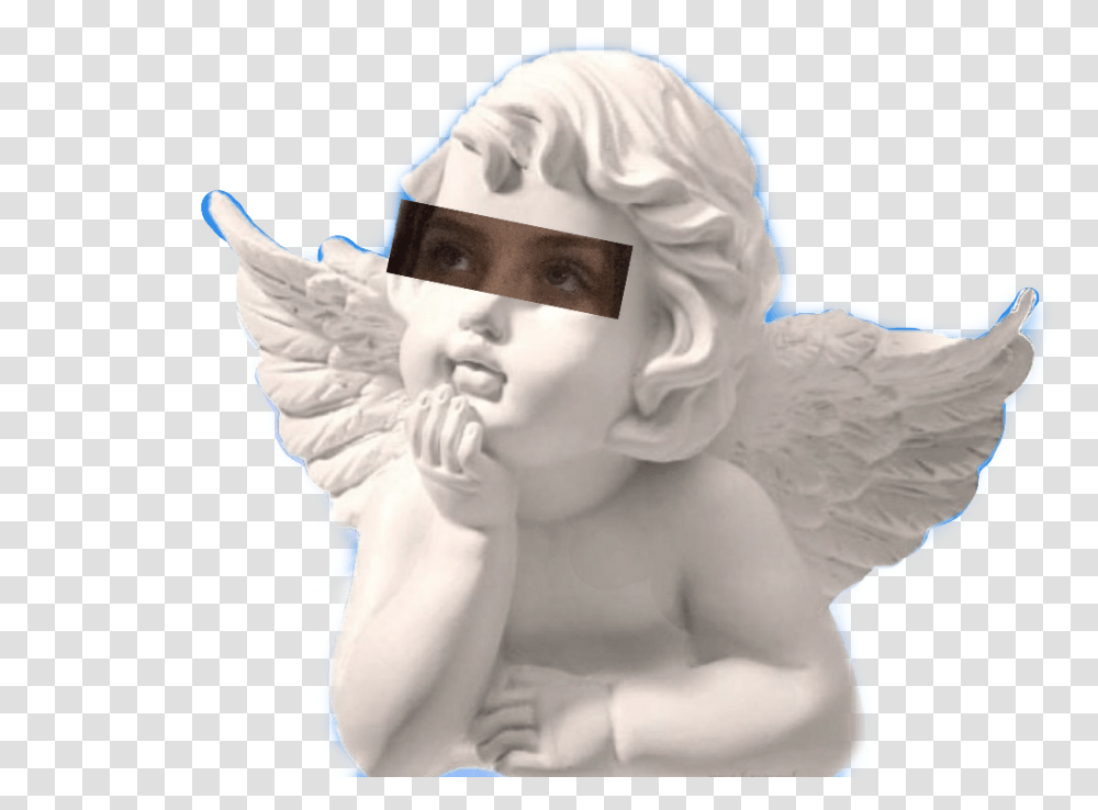 Angel Aesthetic Aestheticgrunge Grunge Angels Baby Angel Statue, Person, Human, Figurine Transparent Png