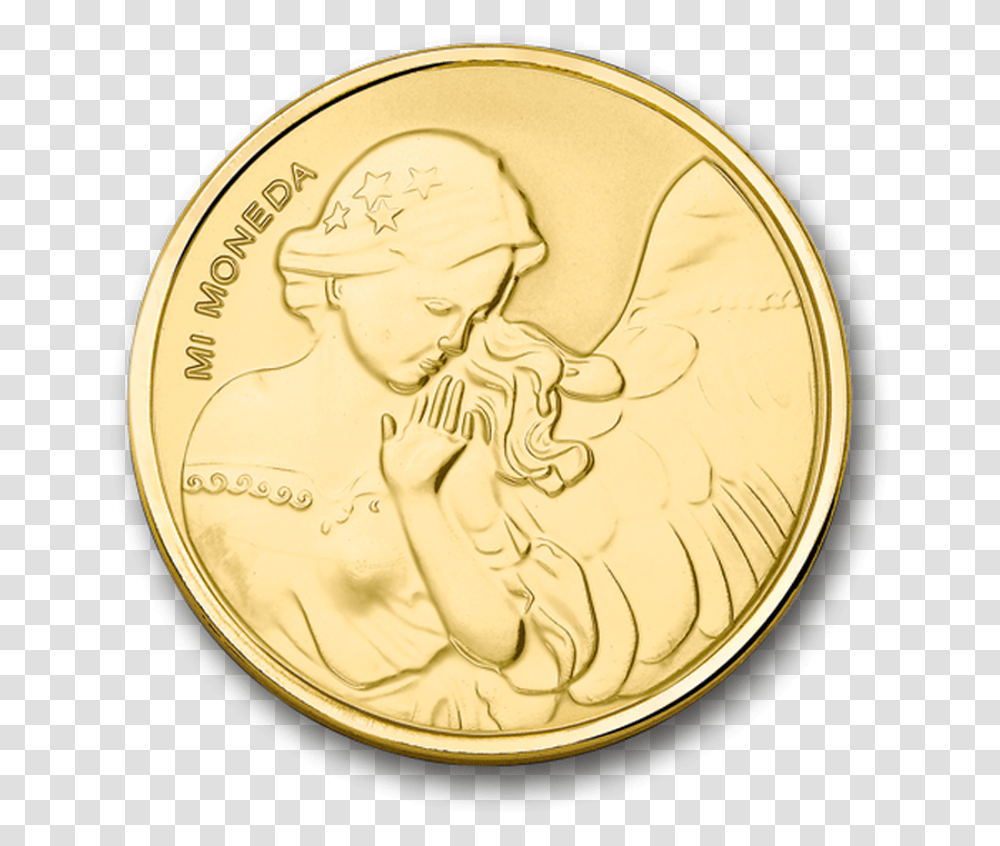 Angel Amp Heart Gold Plated L Cash, Coin, Money Transparent Png