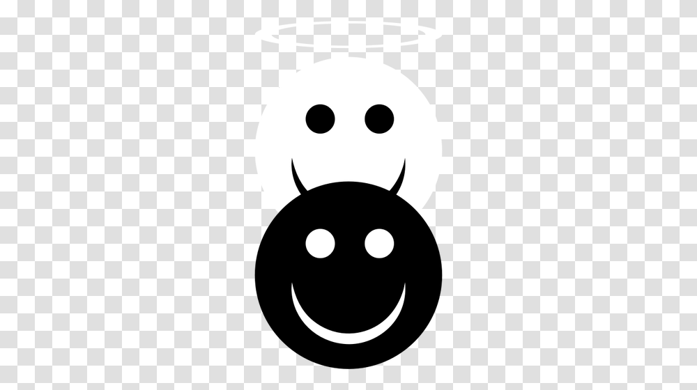 Angel And Demon Emoji, Giant Panda, Mammal, Animal, Stencil Transparent Png