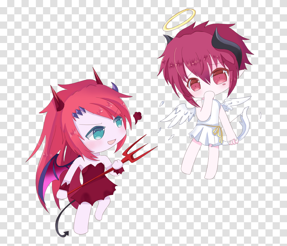 Angel And Devil Cupid, Manga, Comics, Book, Person Transparent Png