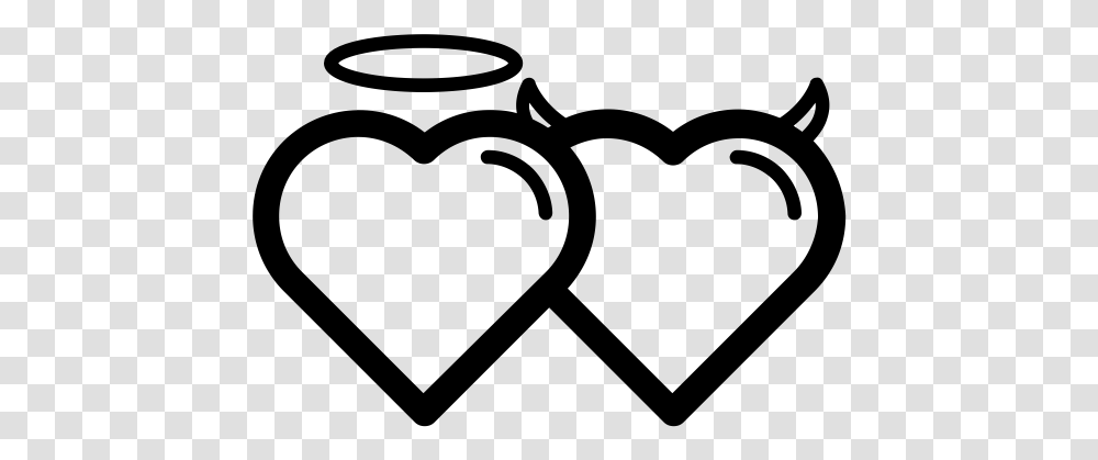 Angel And Devil Heart, Gray, World Of Warcraft Transparent Png