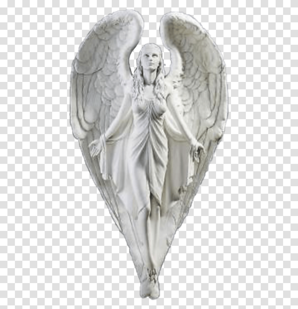 Angel Angels Angelwings Wings Heaven Remix Heavenly Angel Wall Sculptures, Statue, Archangel, Person Transparent Png