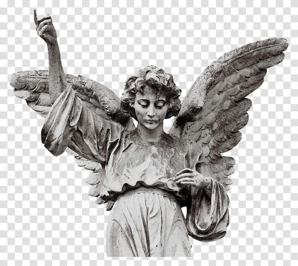 Angel Angelstatue Statue Pngs Lovely Pngs Statues With White Background, Person, Human, Archangel Transparent Png