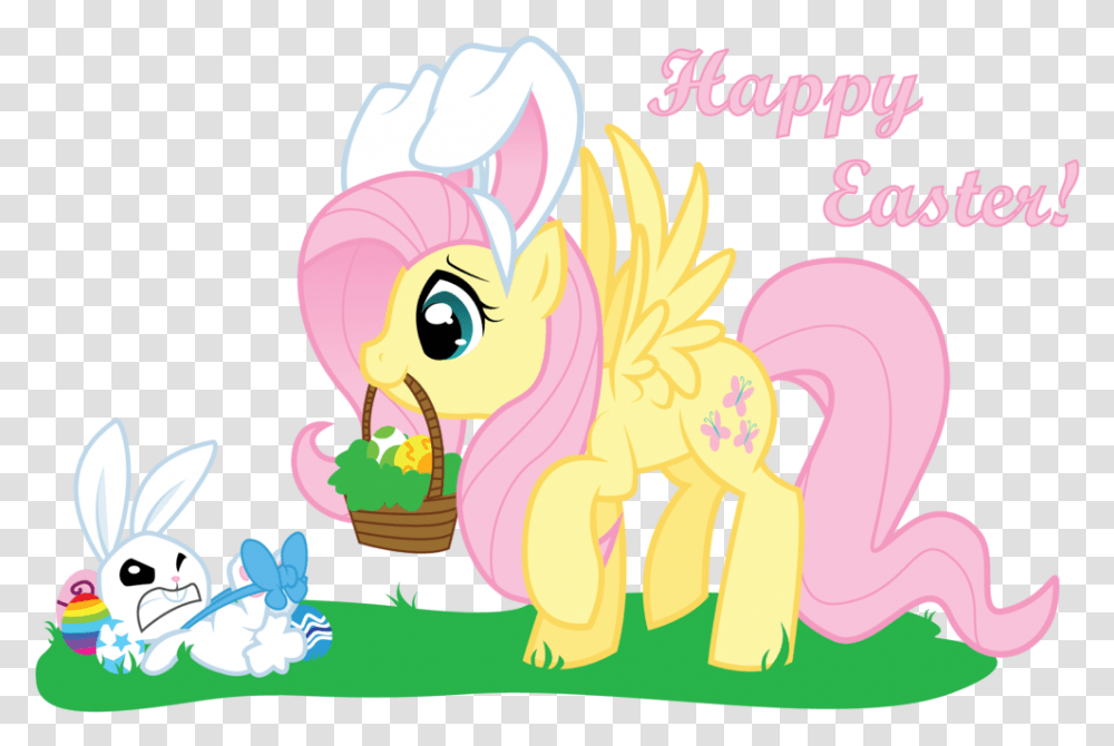 Angel Bunny Artist Happy Easter My Little Pony, Food, Cream, Dessert, Creme Transparent Png