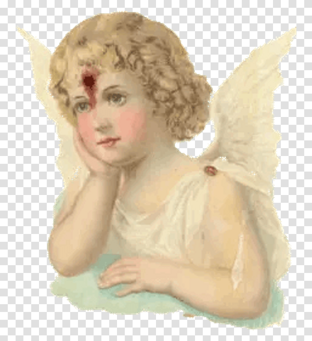 Angel Cherub Blood Gore Aesthetic Freetoedit, Person, Human, Archangel Transparent Png