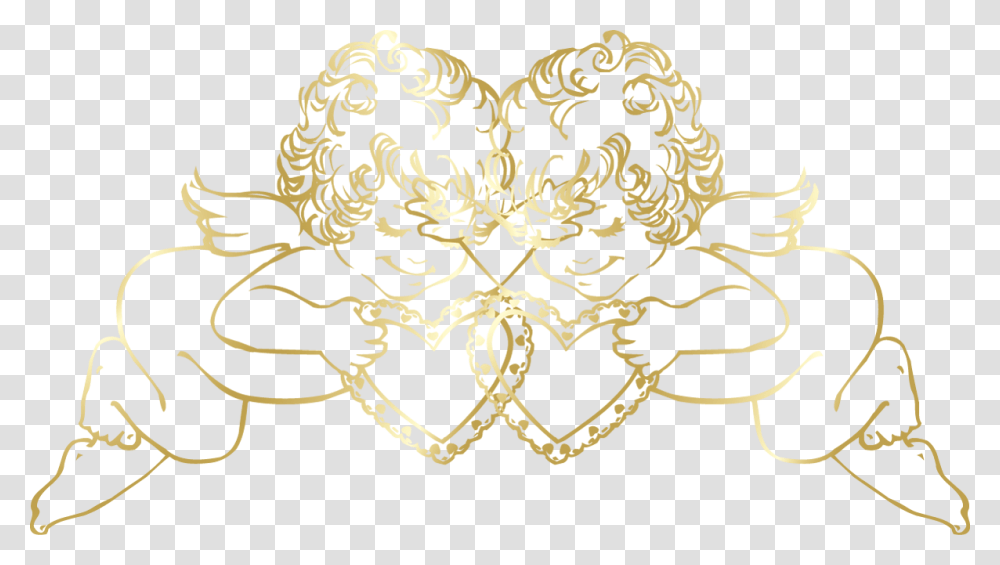 Angel Clipart Decorative Gold Angels, Sunlight, Tree, Plant, Flare Transparent Png
