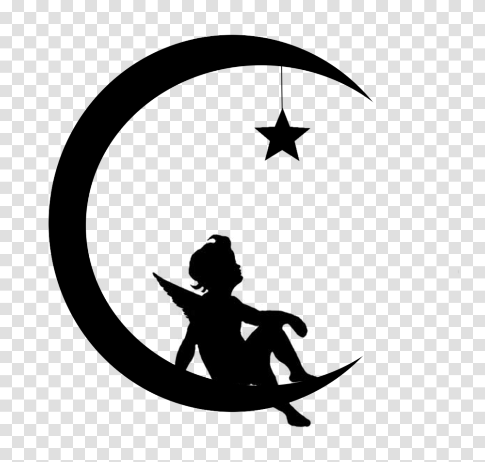 Angel Clipart Moon, Gray, World Of Warcraft Transparent Png