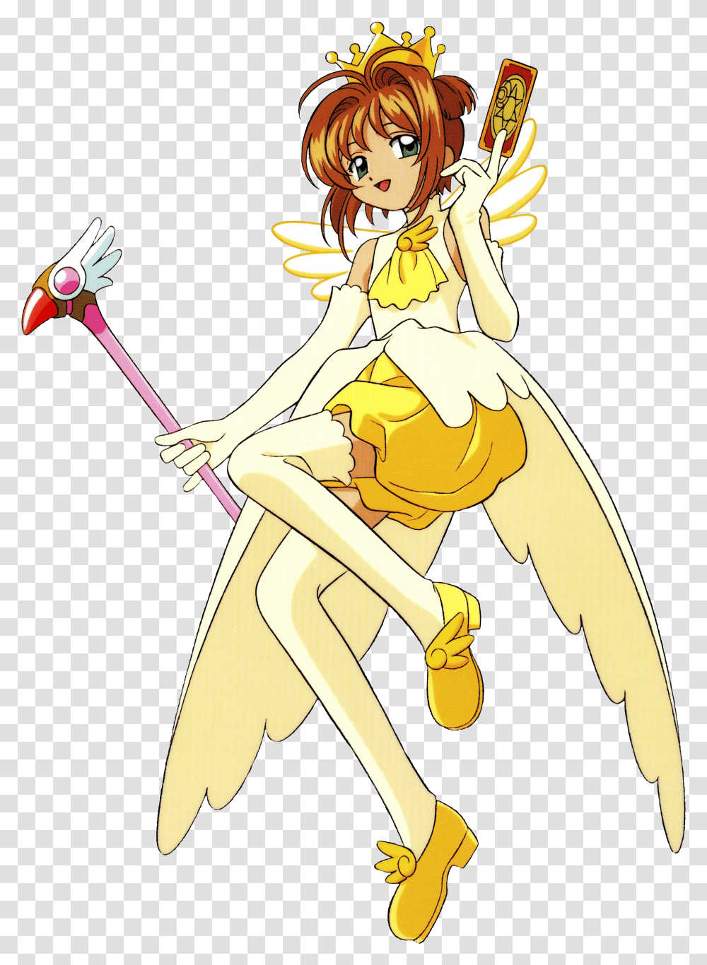 Angel Crown Dress Cardcaptor Sakura Wiki Fandom Cardcaptor Sakura Yellow Dress Transparent Png