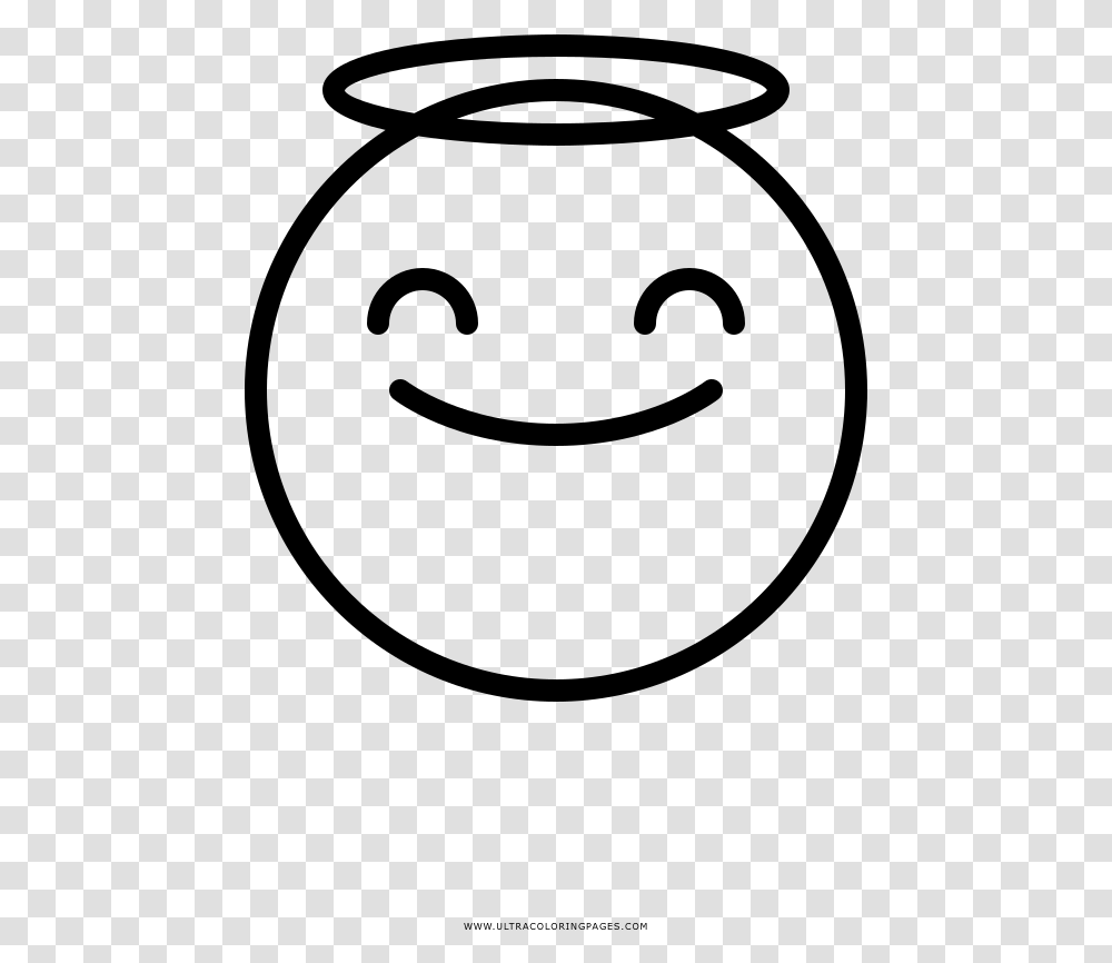 Angel Emoji Coloring, Gray, World Of Warcraft Transparent Png