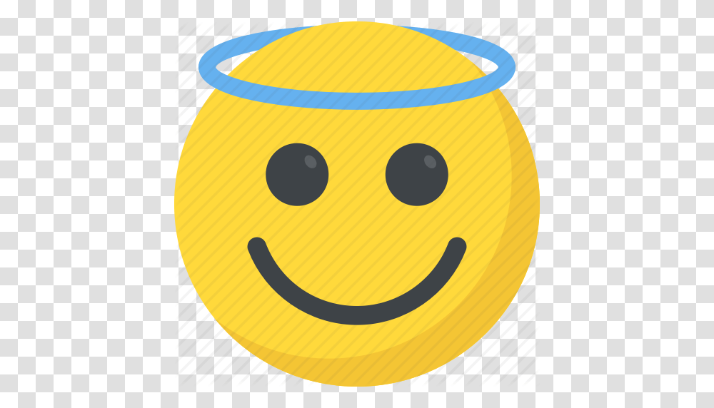 Angel Emoji Emoji Emoticon Halo Emoji Smiling Face Icon, Pac Man, Fruit Transparent Png