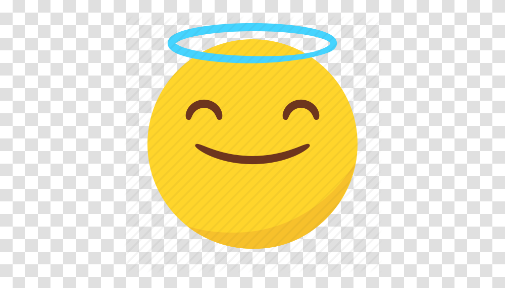 Angel Emoji Emoticon Happy Smile Icon, Logo, Trademark Transparent Png