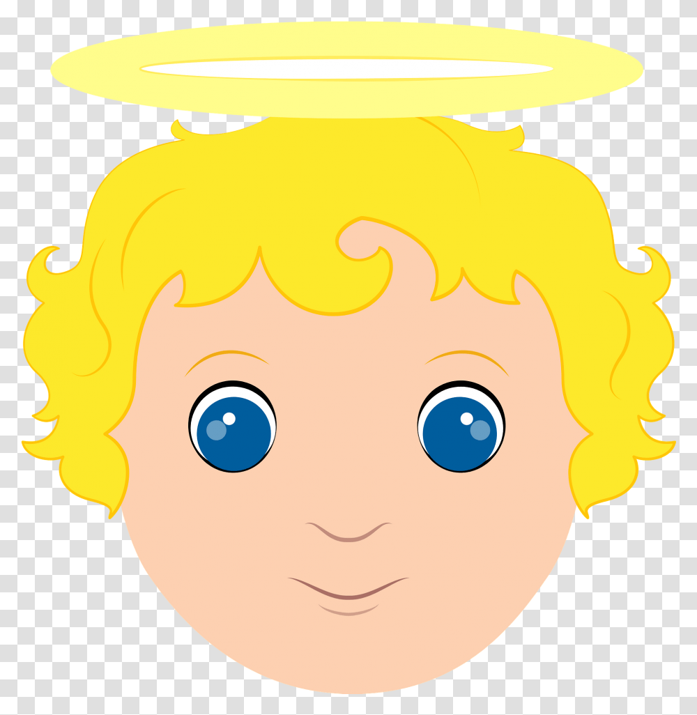 Angel Face Clipart Happy, Clothing, Toy, Plant, Text Transparent Png