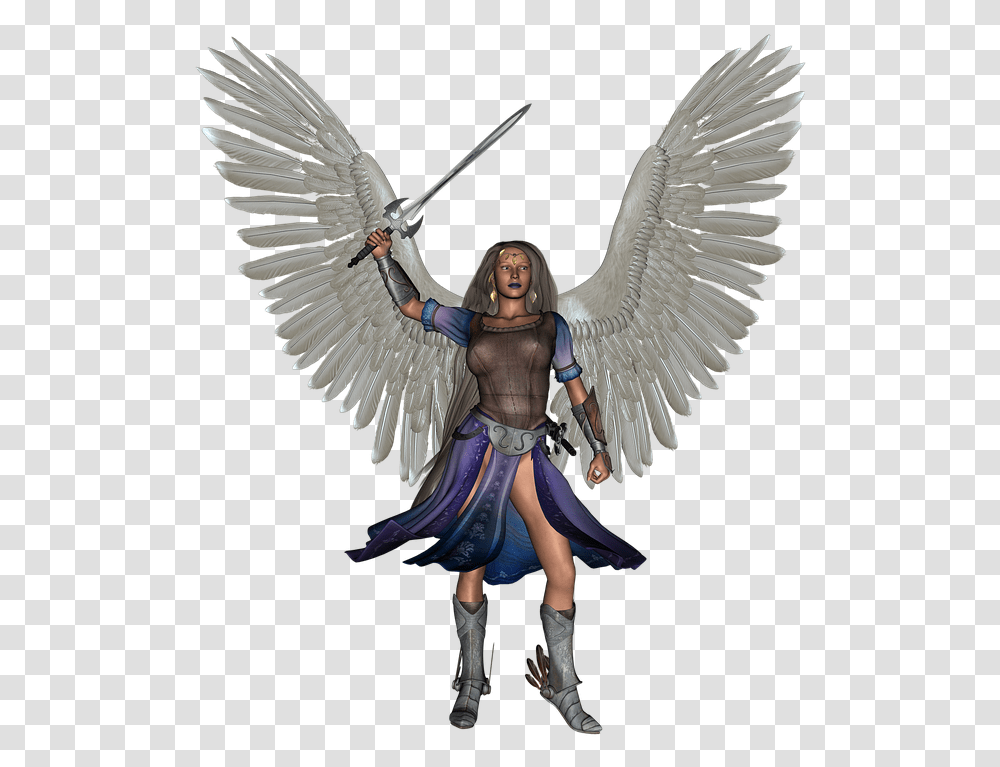 Angel Fantasy Warrior Wings Model Fashion Wing, Costume, Person, Human Transparent Png