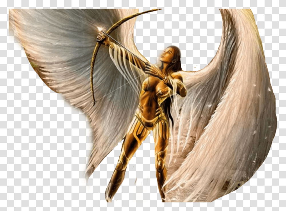 Angel Flecha Rebellion Guerra Picsart Freetoedit Archangel Female With Bow And Arrow Transparent Png