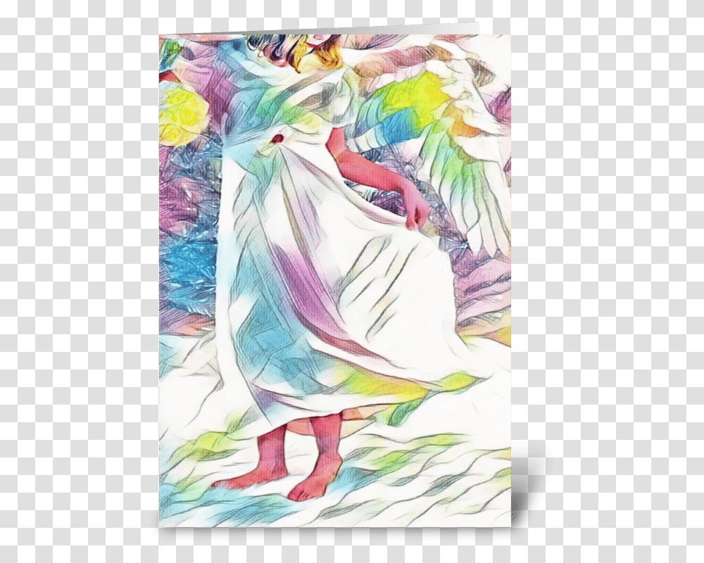 Angel Greeting Card Painting, Modern Art, Drawing, Sketch Transparent Png