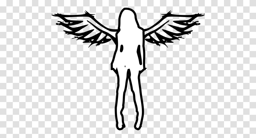 Angel Grunge Free Images, Silhouette, Corridor, Logo Transparent Png