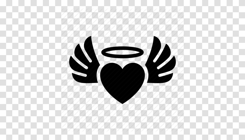 Angel Halo Heart Heaven Love Valentine Day Wings Icon, Piano, Leisure Activities, Musical Instrument, Pottery Transparent Png
