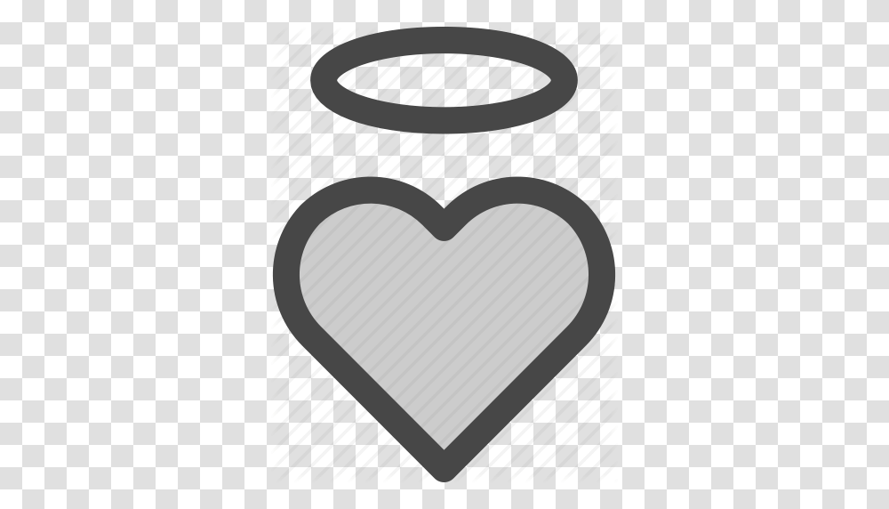 Angel Halo Heart Love Passion Pure Saint Icon, Cushion, Word, Mustache Transparent Png