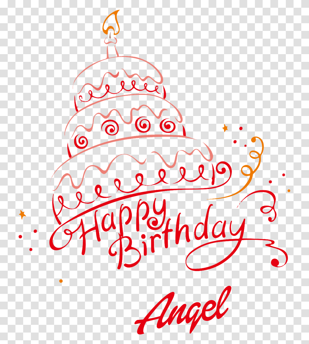 Angel Happy Birthday Vector Cake Name Happy Birthday Abigail Cake, Diwali Transparent Png