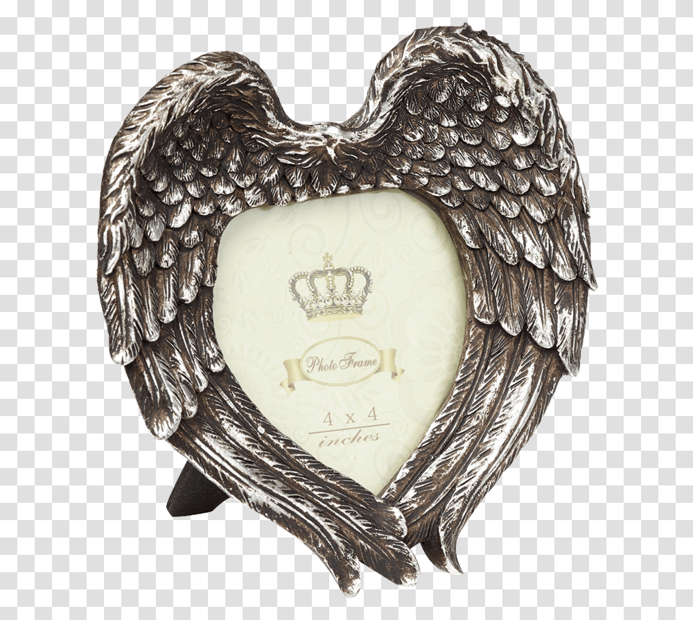 Angel Heart Photo Frame Picture Frame, Bird, Animal, Wax Seal, Figurine Transparent Png