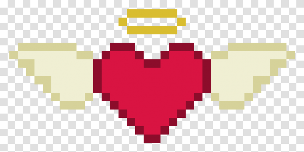 Angel Heart Pixel Heart, Label, Text, Sticker, Logo Transparent Png
