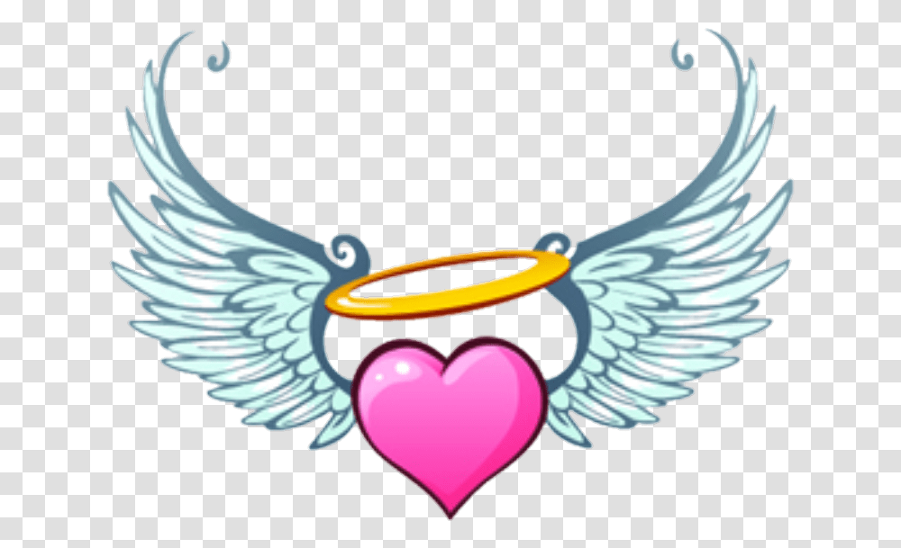 Angel Hearts Wings Heart Heart With Angel Wings Clipart, Bird, Animal, Cupid, Archangel Transparent Png