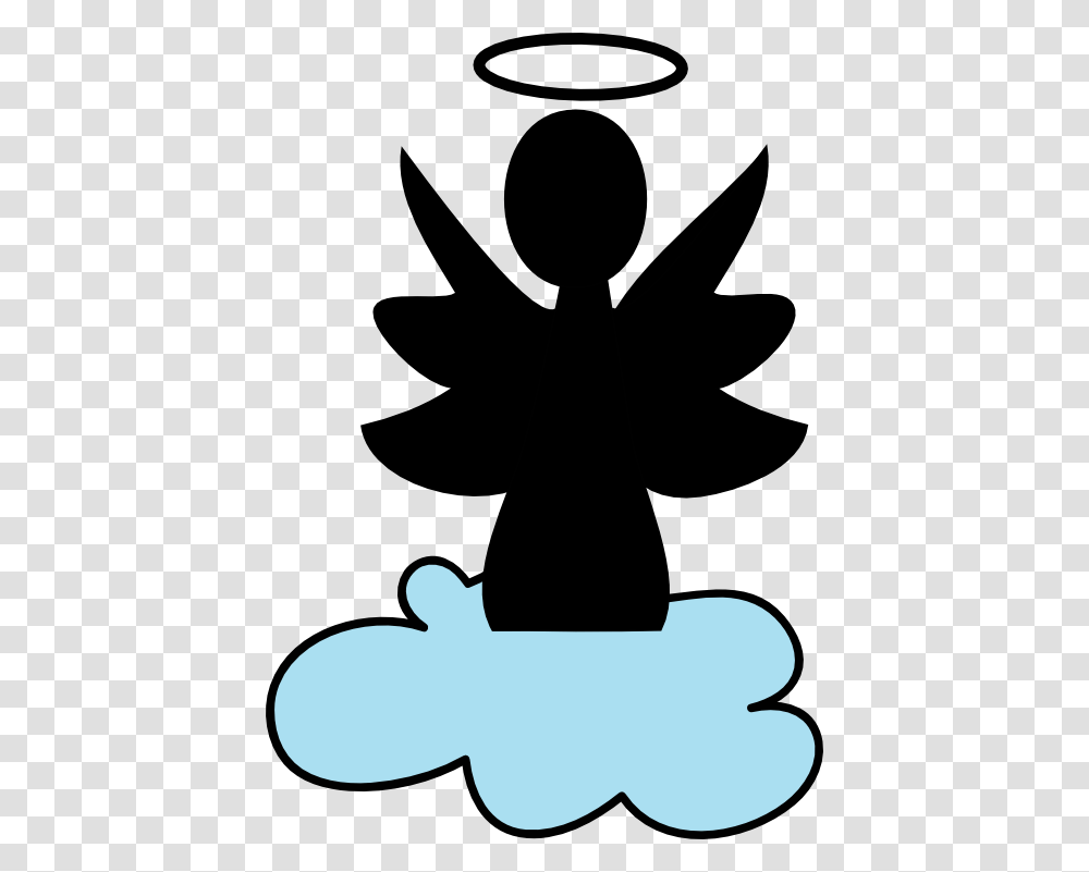 Angel Icon Clipart, Silhouette, Stencil, Leaf, Plant Transparent Png