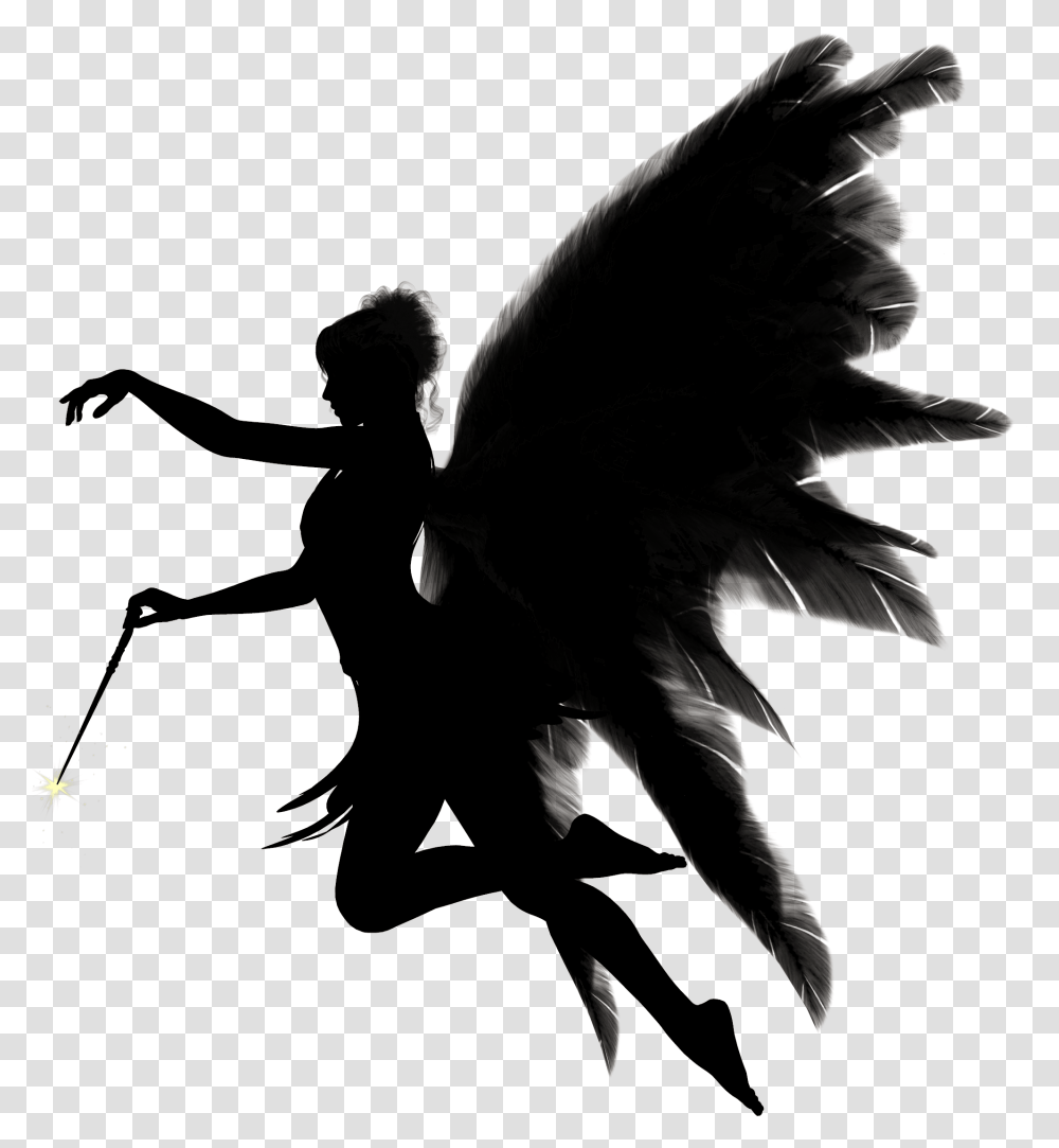 Angel Images Black And White, Bird, Animal, Dragon, Person Transparent Png