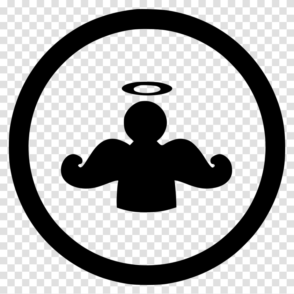 Angel Man Saint Person Man Bible Icon, Silhouette, Stencil, Sport Transparent Png